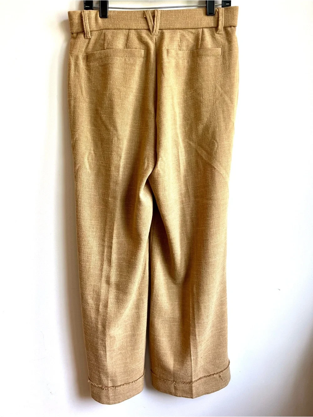 Wit & Wisdom Business Casual Stylish Wide-Leg Frayed Hem Pleated Trousers